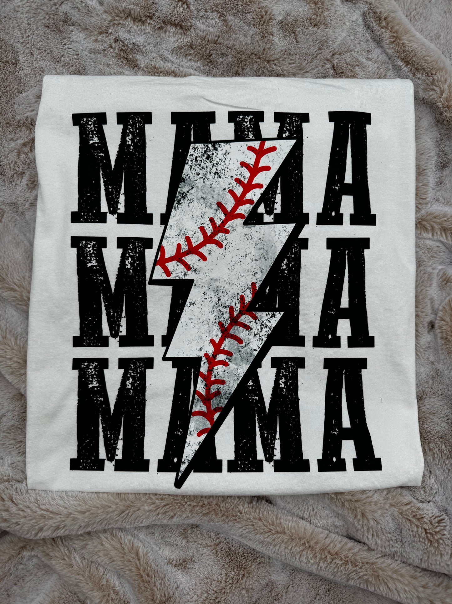 Lightening Bolt Baseball Mama